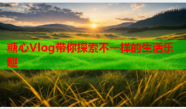 糖心Vlog带你探索不一样的生活乐趣