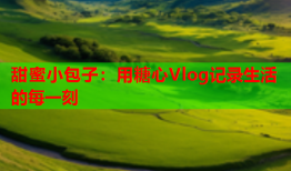 甜蜜小包子：用糖心Vlog记录生活的每一刻