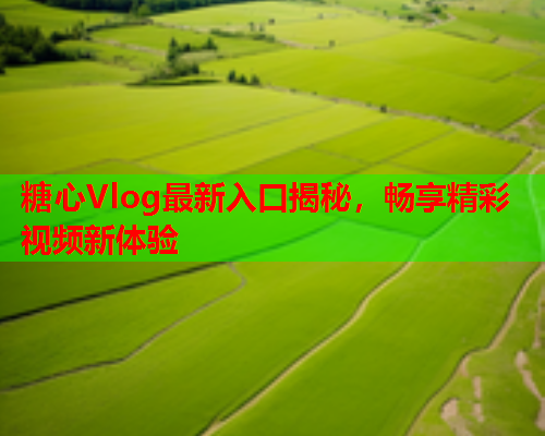 糖心Vlog最新入口揭秘，畅享精彩视频新体验