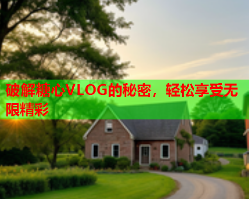 破解糖心VLOG的秘密，轻松享受无限精彩