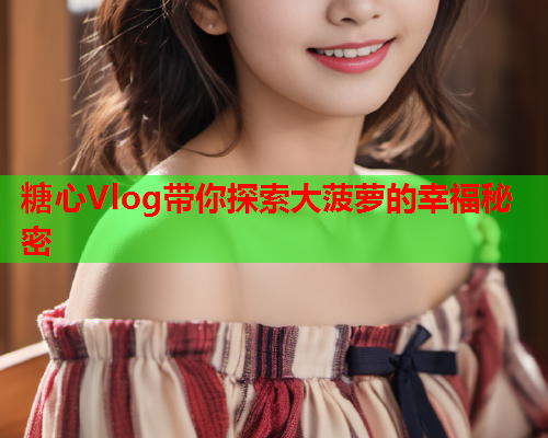 糖心Vlog带你探索大菠萝的幸福秘密