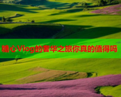 糖心Vlog的奢华之旅你真的值得吗